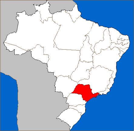 a) Mapa do Brasil e b) do estado de São Paulo com as 67