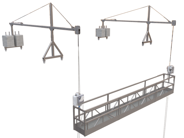 Plataforma suspensa de acionamento motorizado