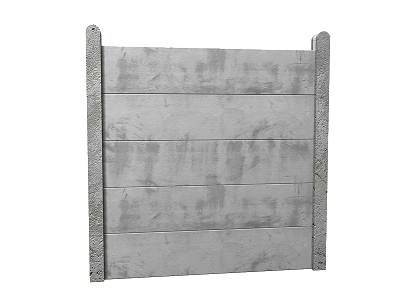 Vedação provisória de terreno com placas de concreto